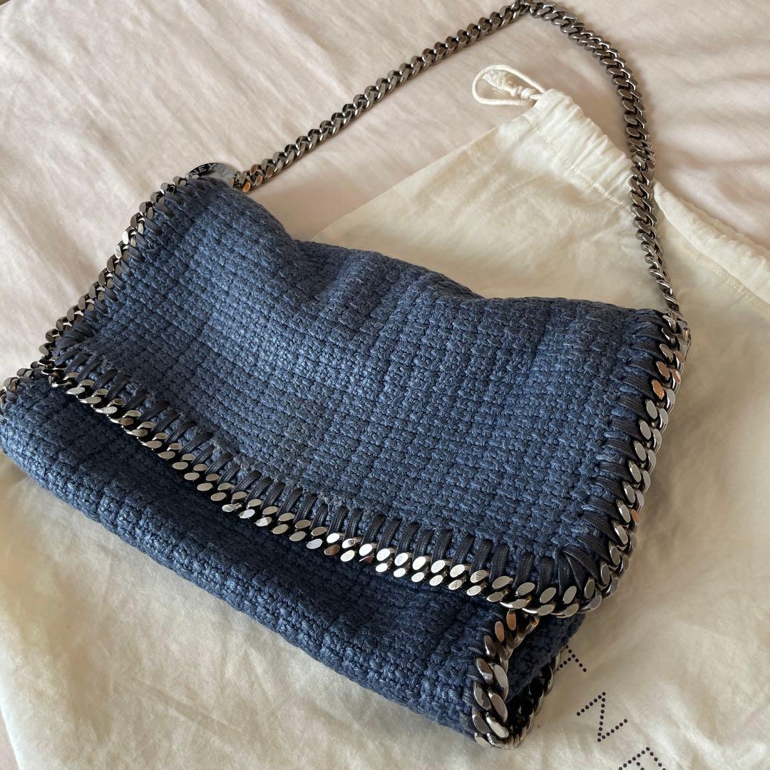 STELLA ステラマッカートニー　ショルダー クラッチバッグ　ブルー　チェーン