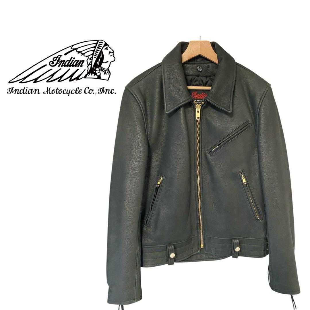 Indian Motorcycle カウレザー ジャケット ブラック