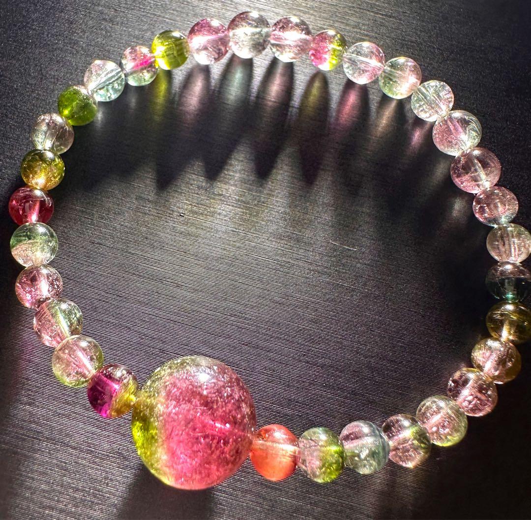 特級ウォーターメロントルマリン 13mm 大玉 ブレスレット トルマリン