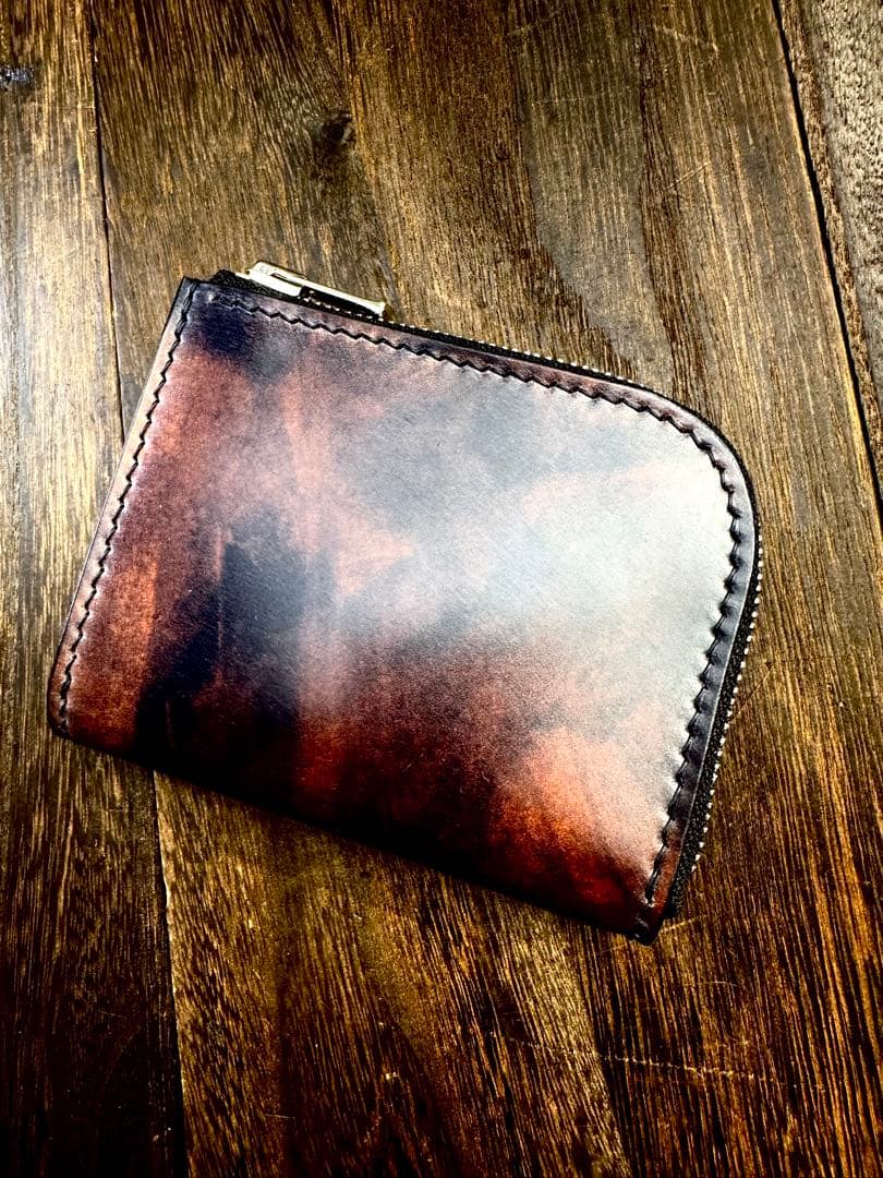 ☆L字ファスナーコンパクト財布　『ROCADO シェルコードバン【MUSEUM】