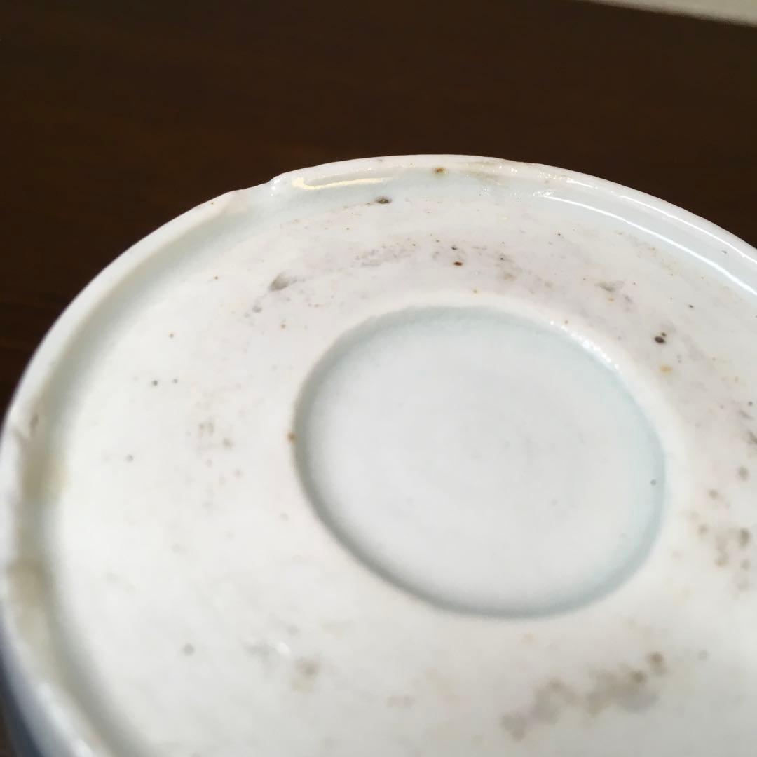 古伊万里　染付　波兎文蕎麦猪口　酒器　中期　無傷　骨董　アンティーク