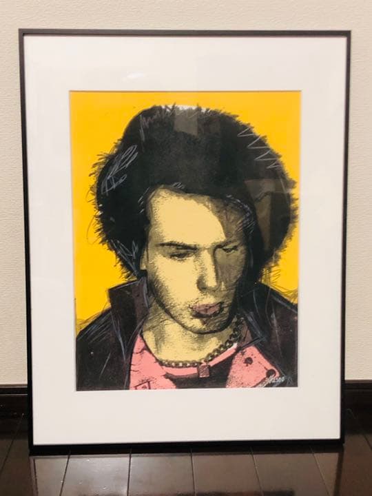 シドヴィシャス　シルクスクリーン　1点物　nesco作　直筆サイン入り