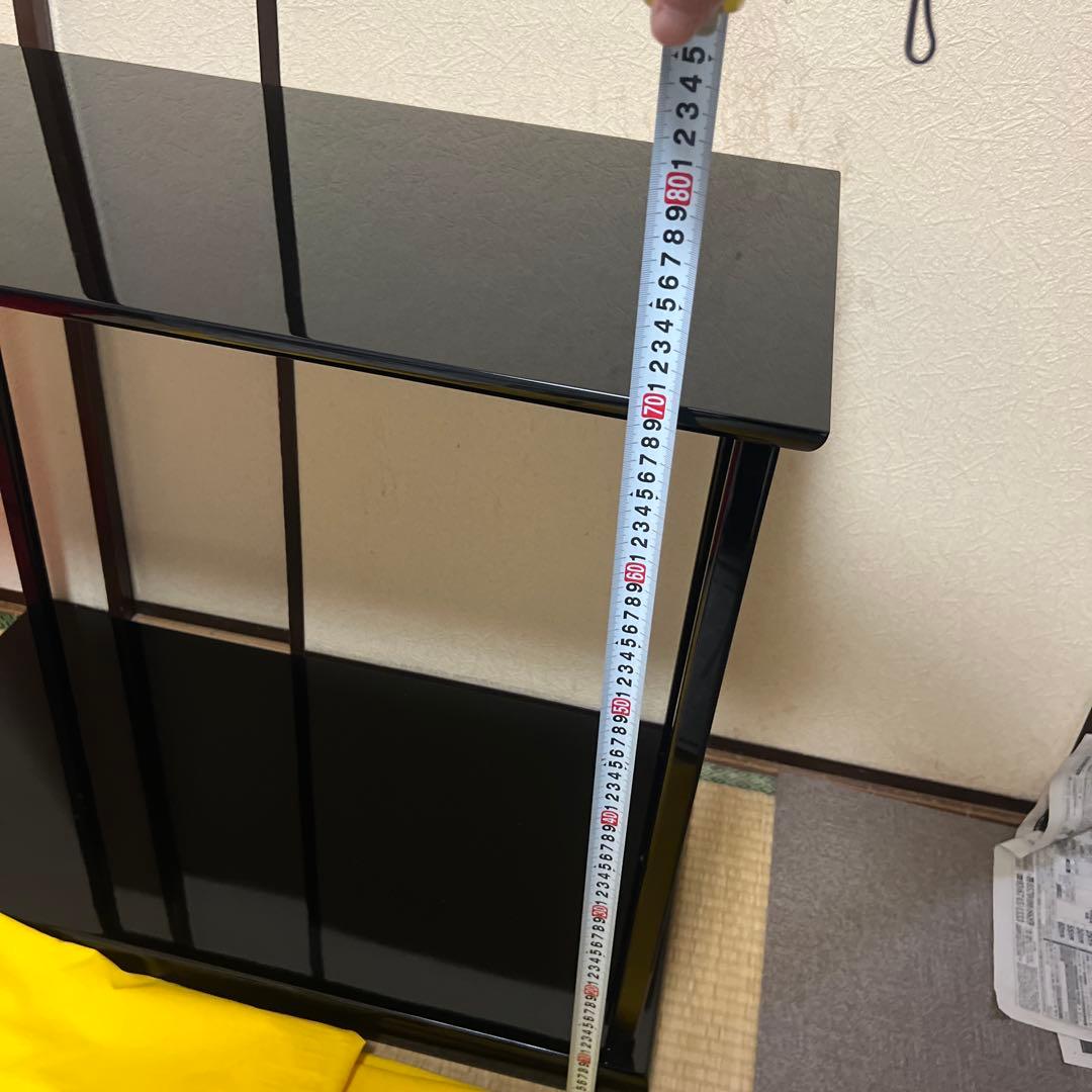 茶道具　茶棚　輪島塗　真台子　塗師　若島孝雅　作　供箱　共布