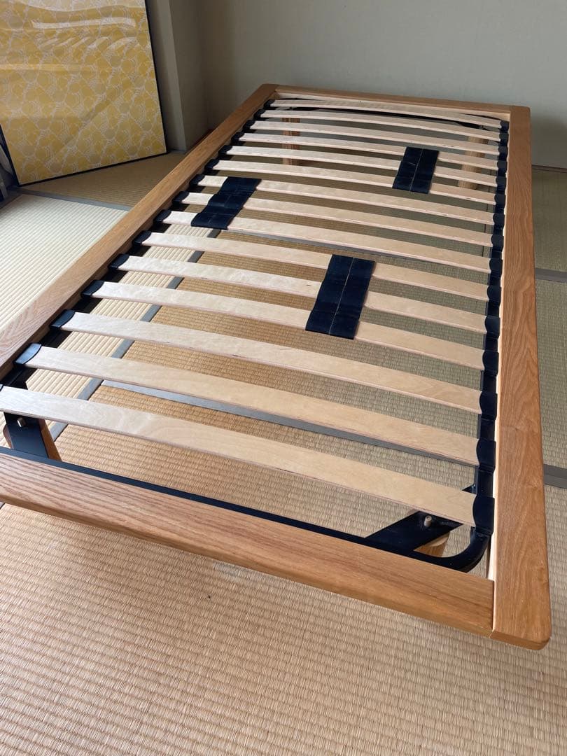 【送料込】無印良品 木製シングルベッドフレーム オーク