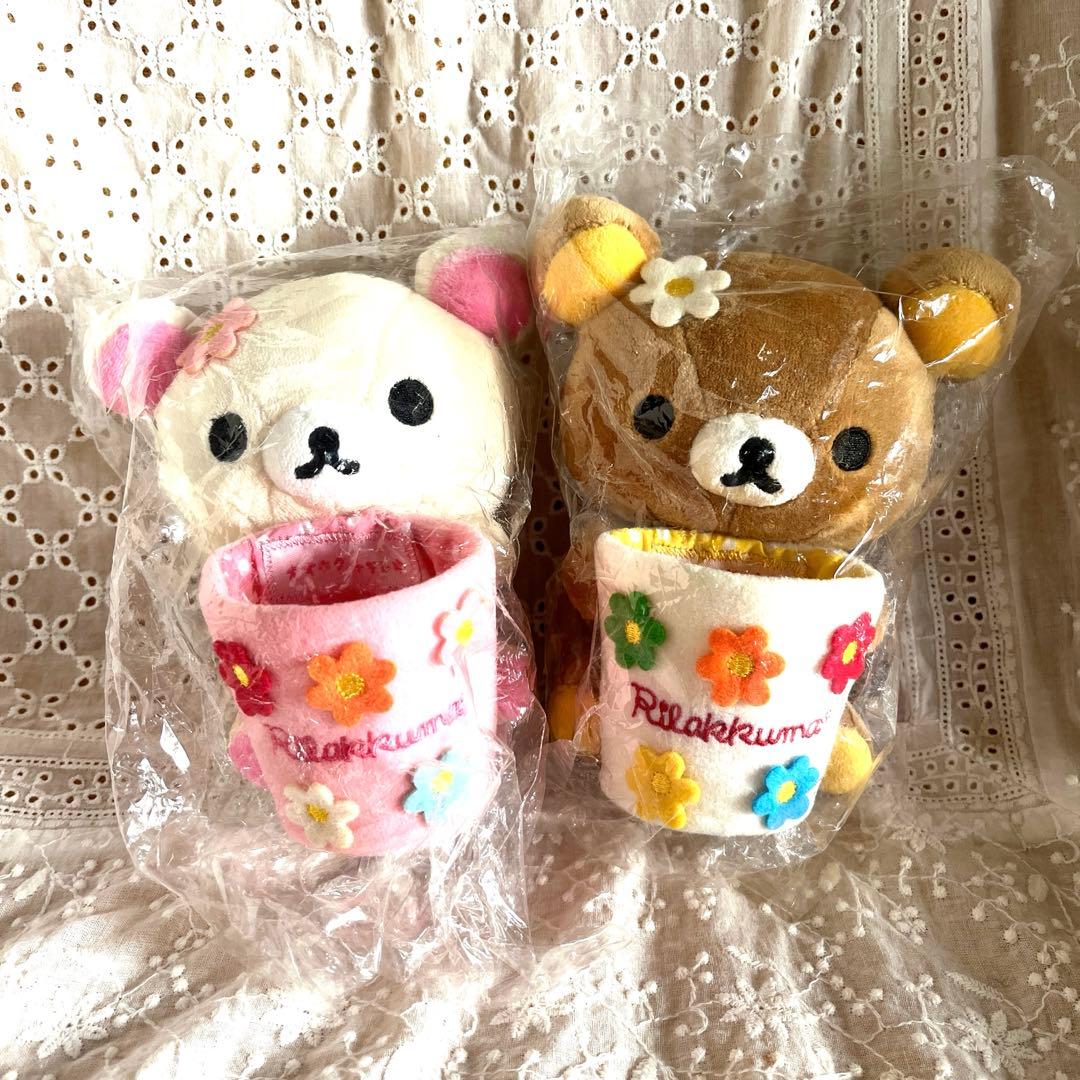 新品未使用‼️リラックマコリラックマクマのぬいぐるみ カップ小物入れ タグ付き