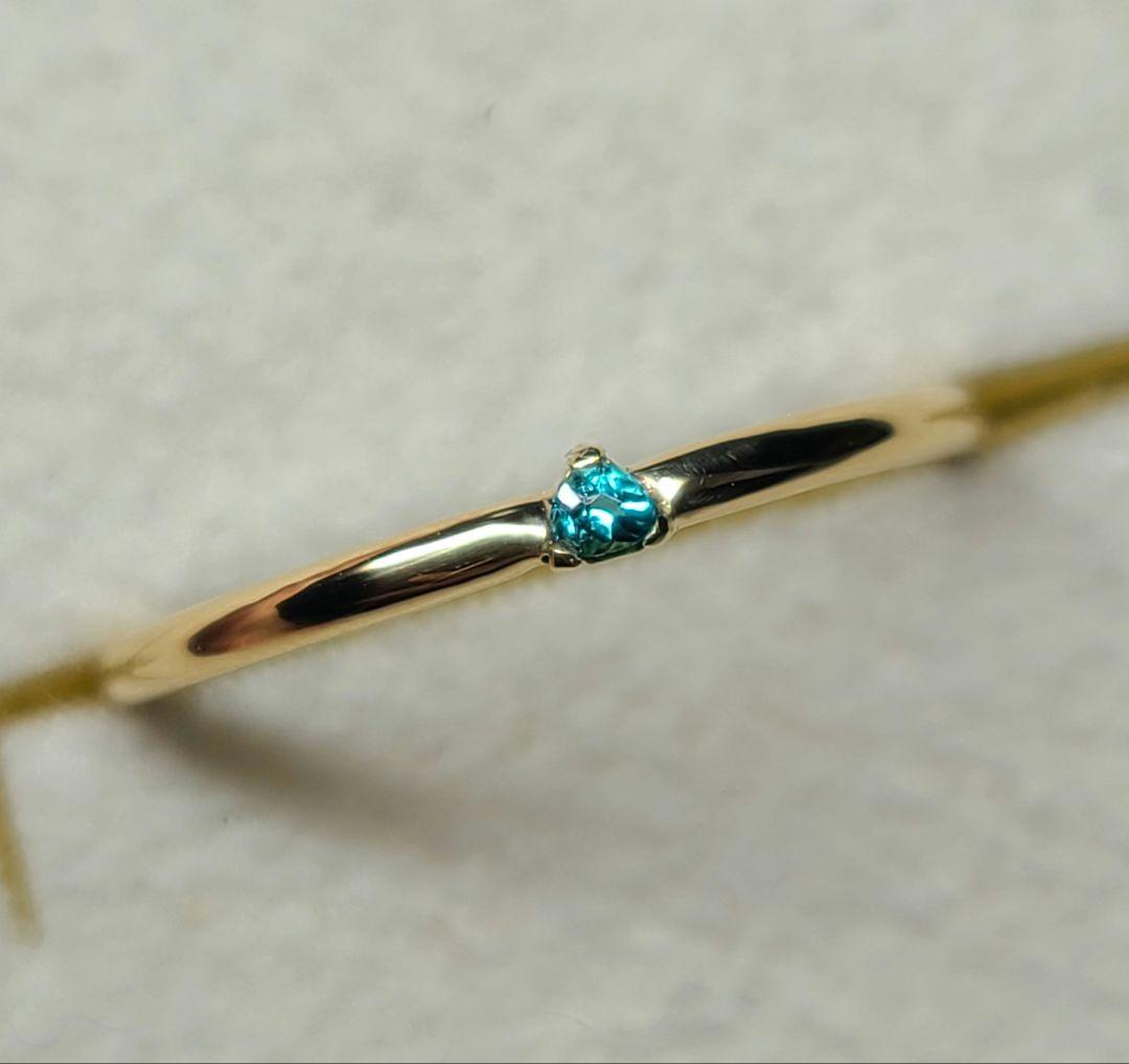 みるくる★ブラジルバターリャパライバトルマリンリング18金★