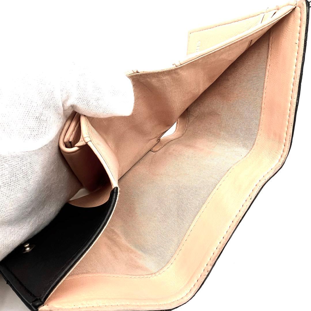 CHANEL シャネル カメリア エンボス 三つ折り財布 コンパクトウォレット