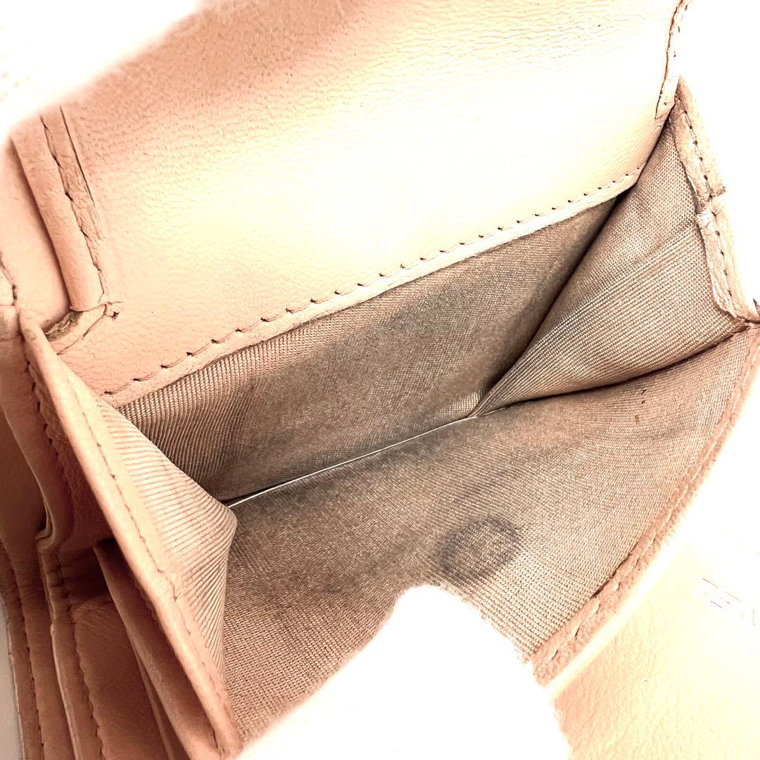 CHANEL シャネル カメリア エンボス 三つ折り財布 コンパクトウォレット