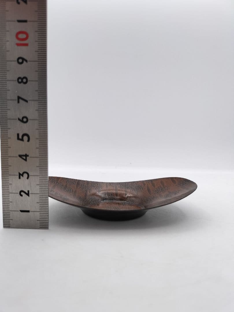 c353 茶托 大 銅製　小判 6枚 紙箱 茶道具 古物