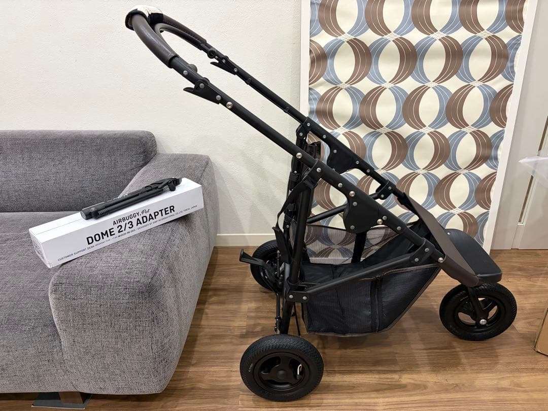 コットなどは新品　エアバギーペットカート　DOME3 ラージ　アースグレー