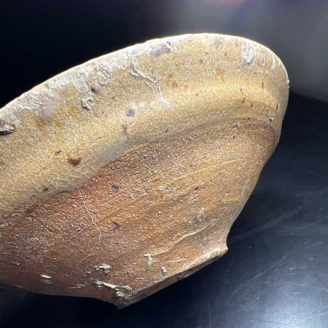 桃山時代　古唐津茶碗　木箱付　幅約12.5㎝　東Y7-1030☆2Fタヒチル