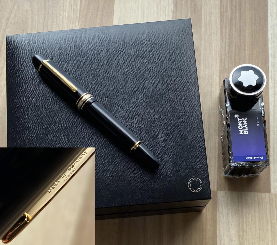 現行品 新品同様 モンブラン 149 18K 極細字 Au750 万年筆 付属品
