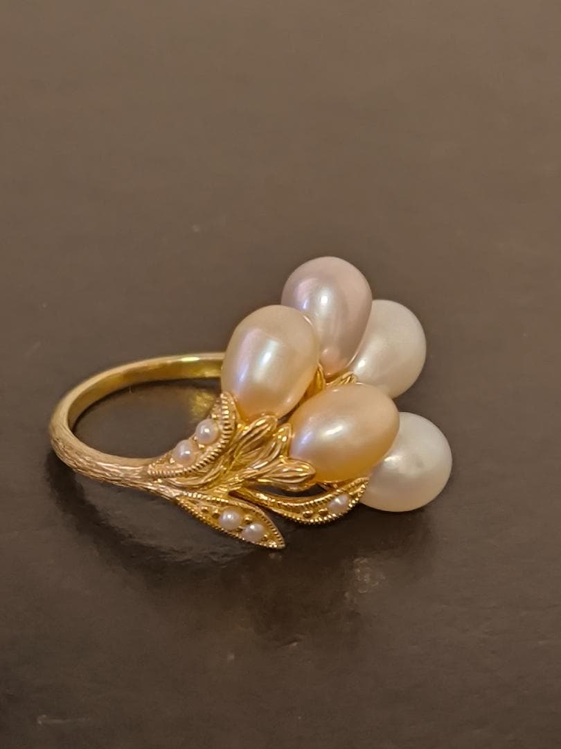 碌山 ROKUZAN ロクザン シルバー925 パール　ヴィンテージ　リング