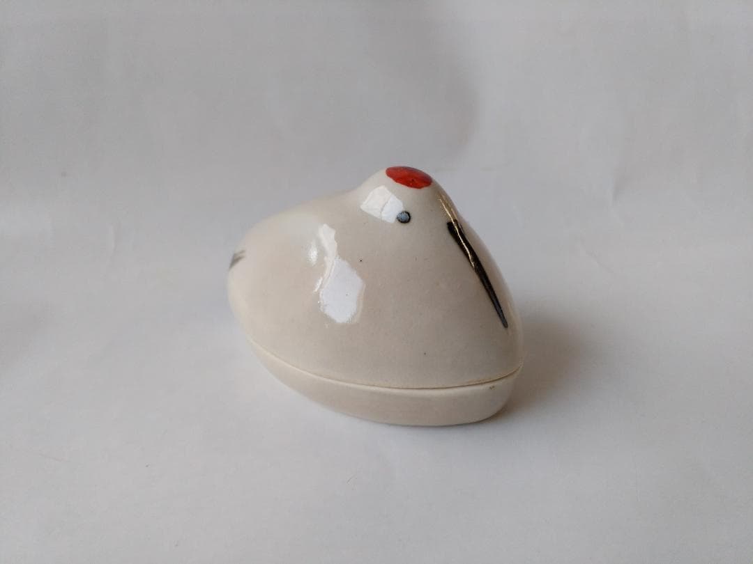 平安 高野昭阿弥 鶴香合 茶道具 懐石道具 香合 共箱 新品 未使用 保管品