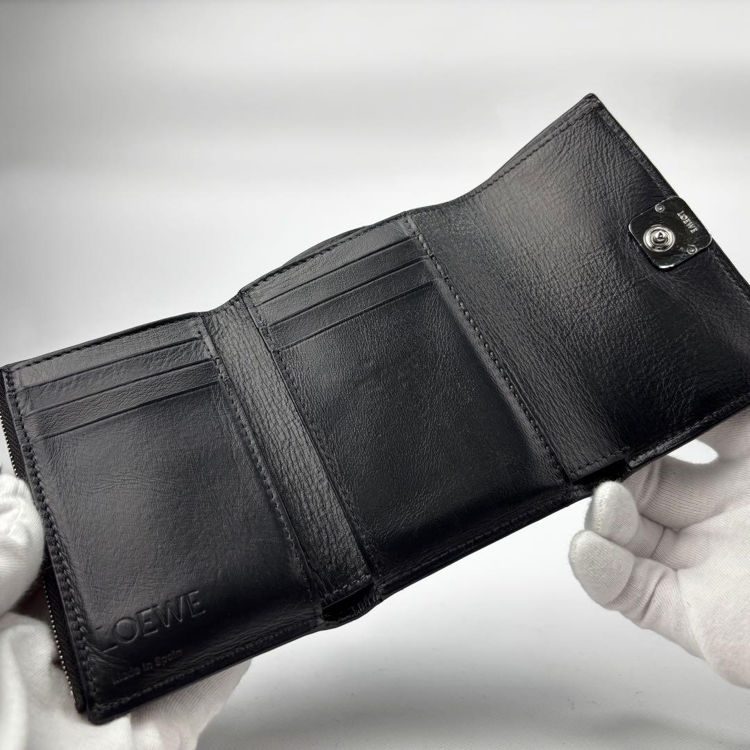 LOEWE ロエベ　アナグラム　バーティカルウォレット　三つ折り財布