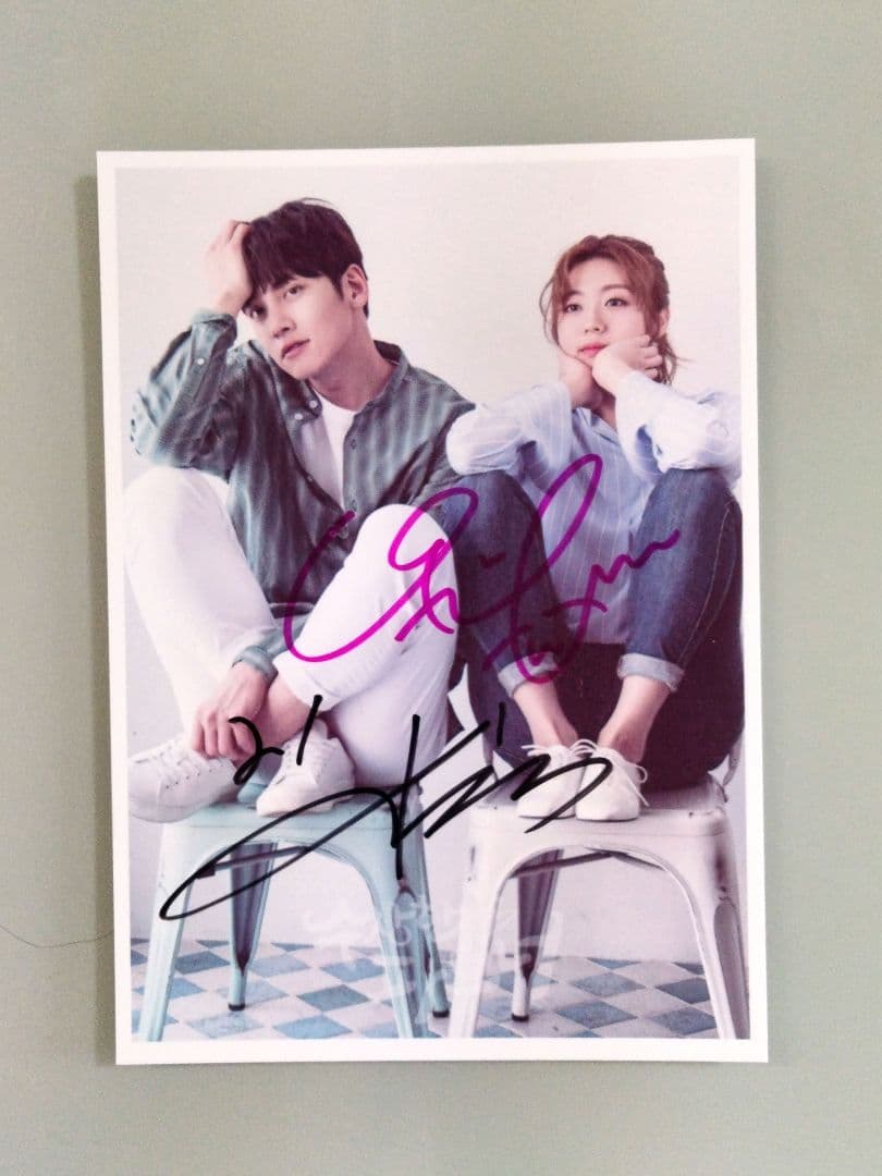 セール中…チ・チャンウクとナム・ジヒョン直筆サイン入り2Lサイズ写真…