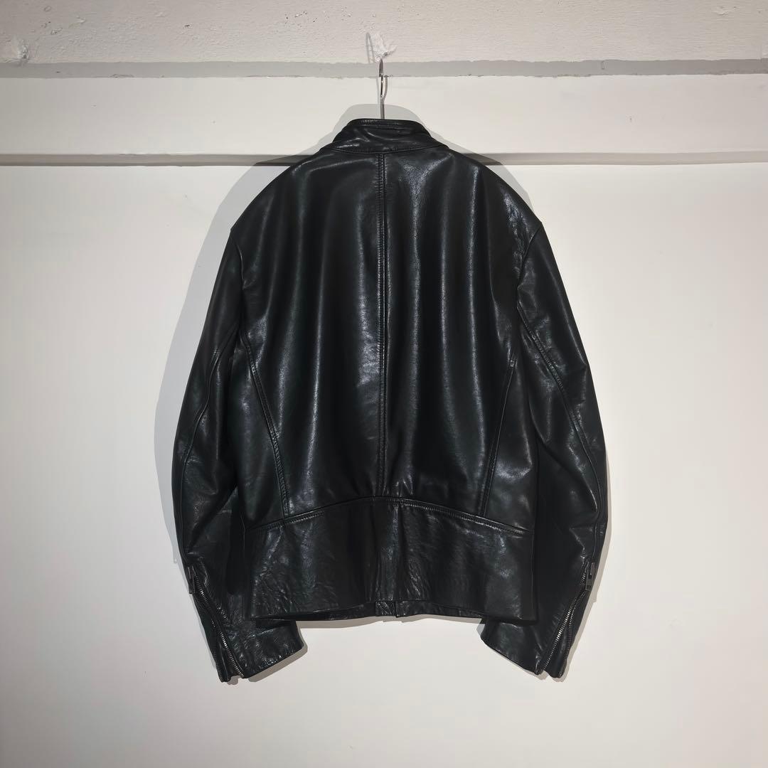 【09AW】メゾン マルタン マルジェラ ハの字 ライダース ブラック 44