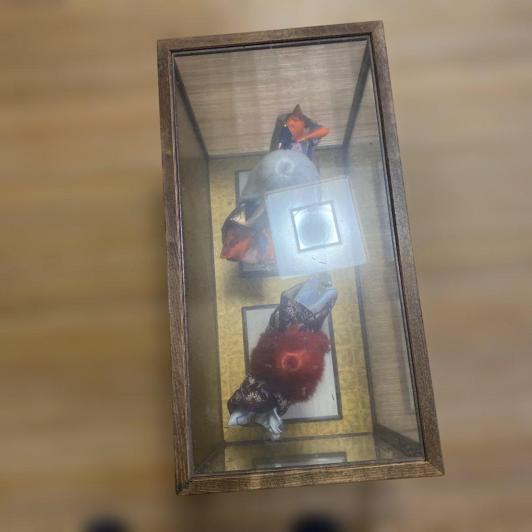 日本人形 連獅子　ケース付き