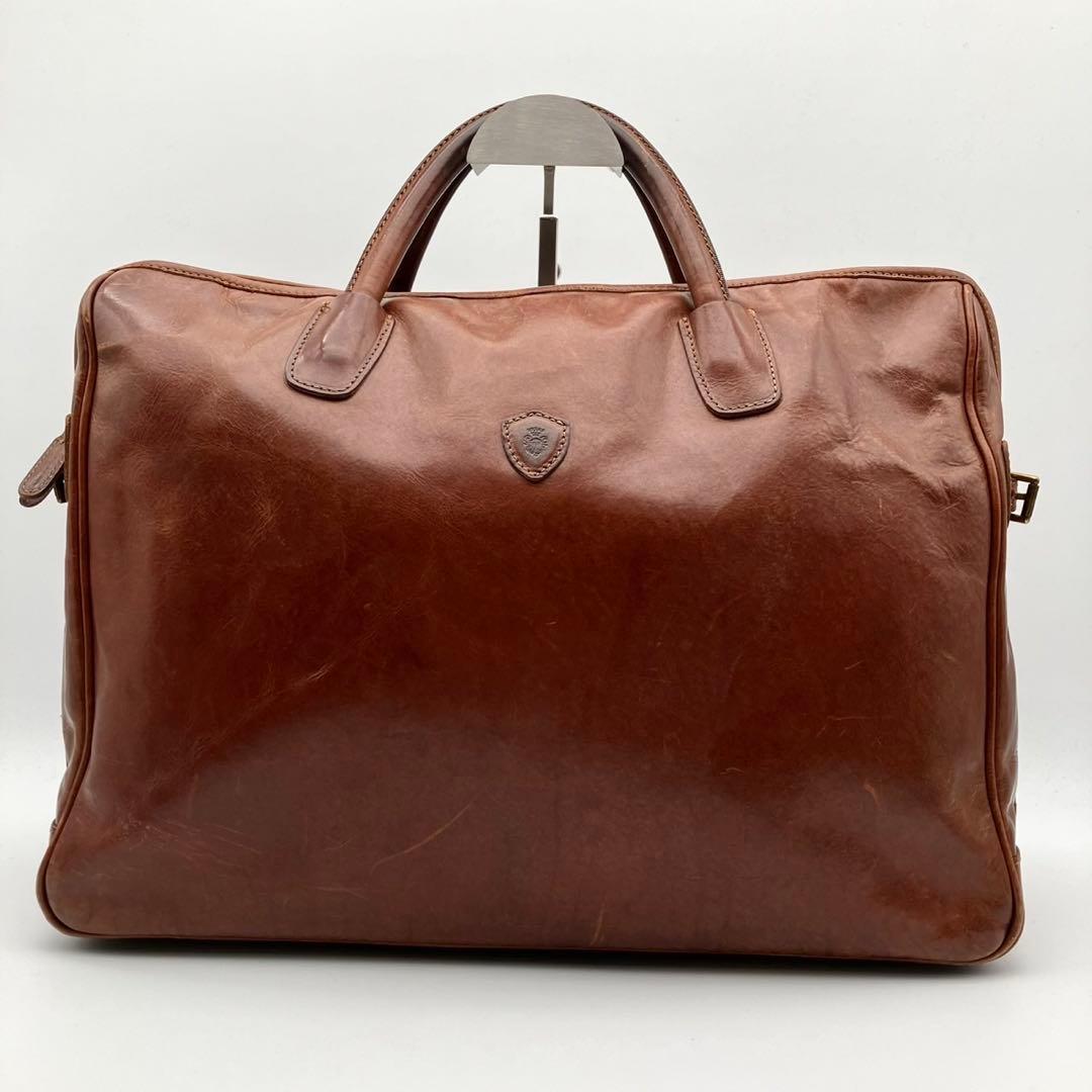 フェリージ 2way オールレザー ビジネスバッグ ブラウン　02-39