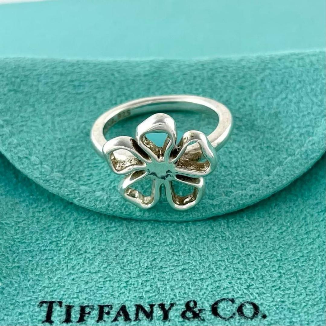 ティファニー 15号 オープンフラワー リング シルバー 925 WH6fe