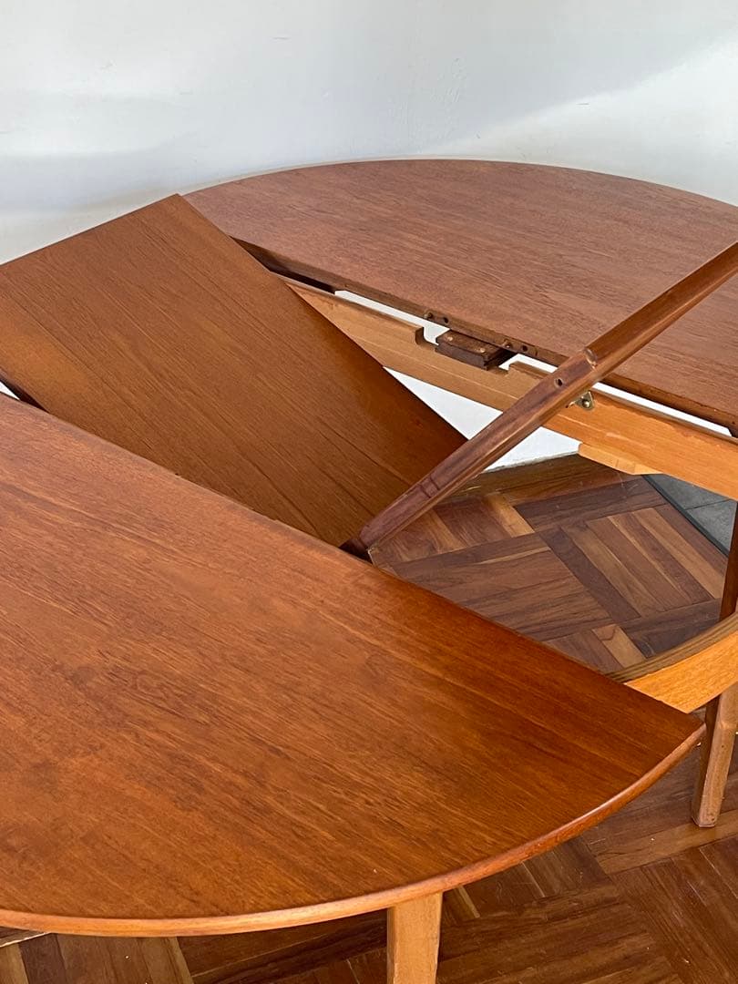 イギリス ヴィンテージ Nathan ラウンド エクステンション テーブル