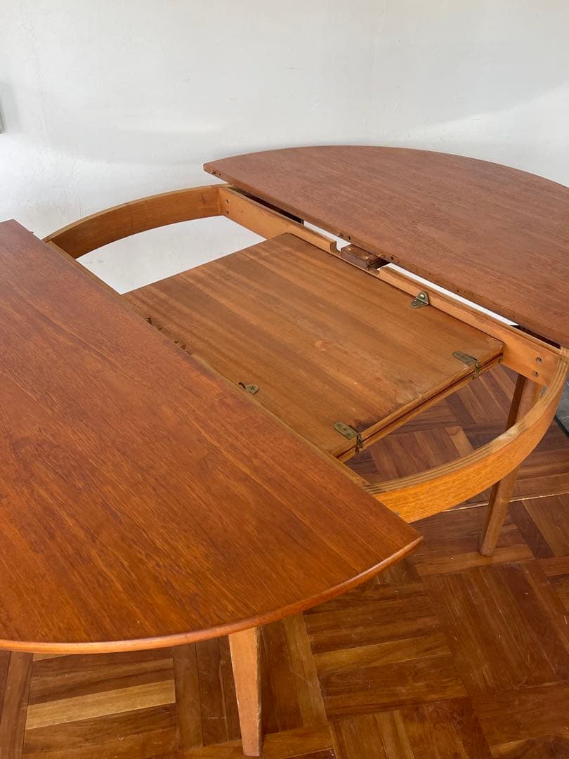 イギリス ヴィンテージ Nathan ラウンド エクステンション テーブル