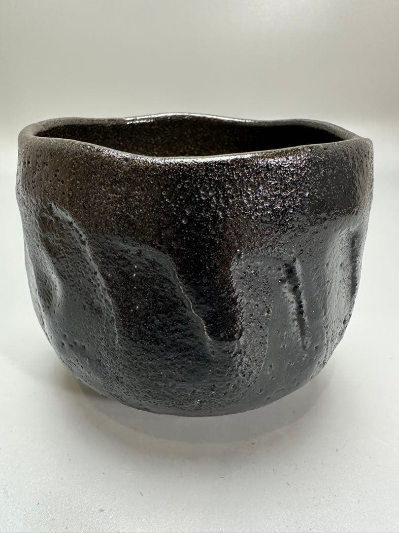 茶道具 黒楽茶碗 慶入 布付