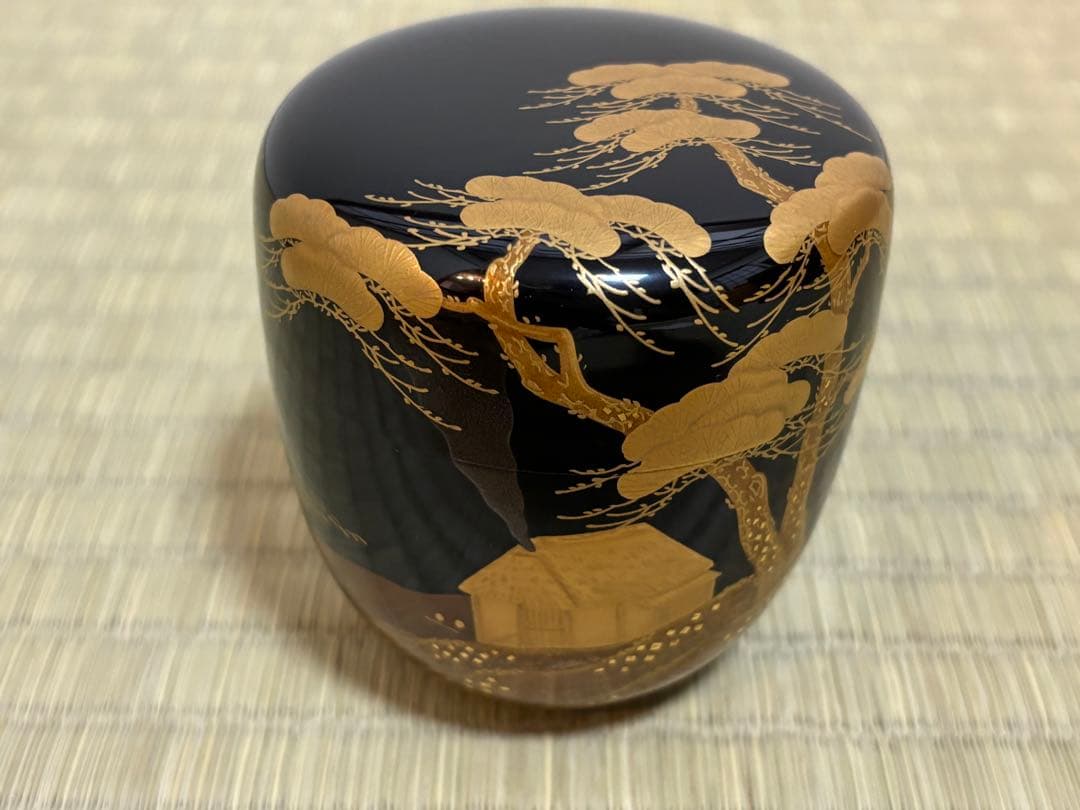 茶道具 棗 中棗 塩釜蒔絵 山中塗
