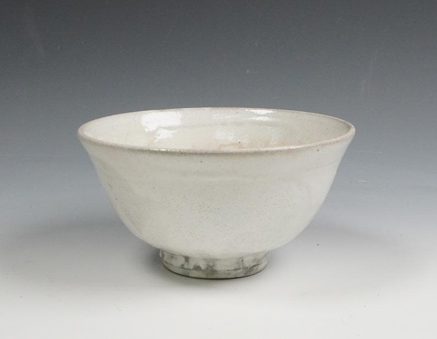 千漢鳳　粉引茶碗 銘「瑞雲」