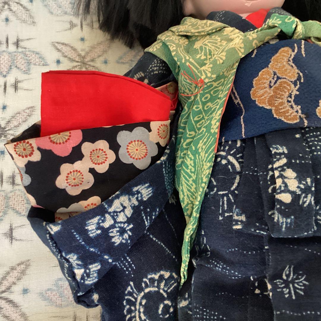 市松人形 竹取物語　松菊　抱き人形　ビスクドール　アンティークドール約45cm