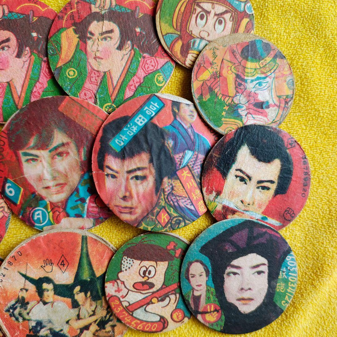 昭和レトロ めんこ 40枚 まとめ売り 当時物 戦後 昭和30年代前半 実使用品