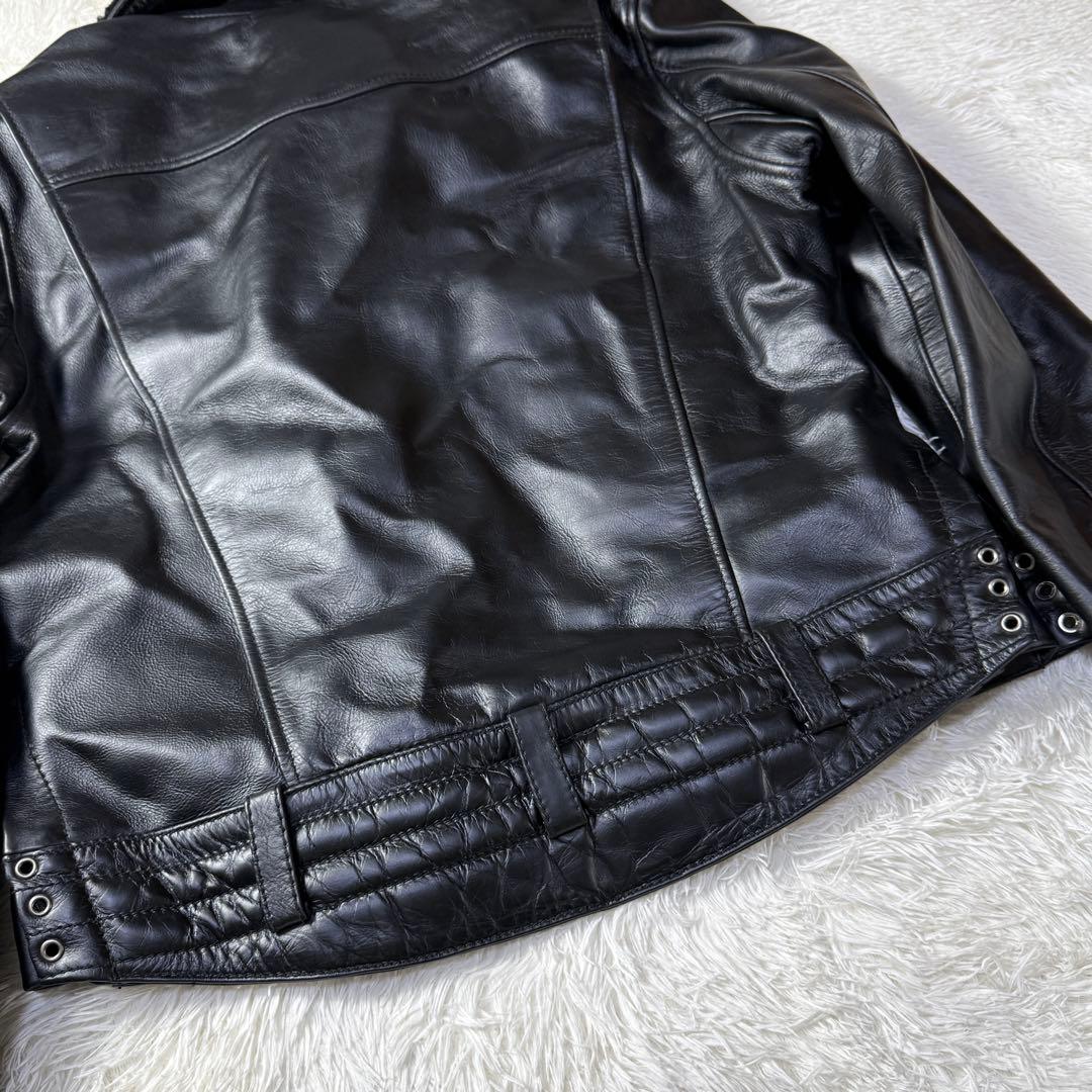 極美⭐️Liugoo Leathers ブラックレザー ライダースジャケット G1
