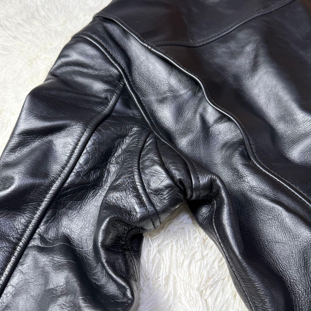 極美⭐️Liugoo Leathers ブラックレザー ライダースジャケット G1