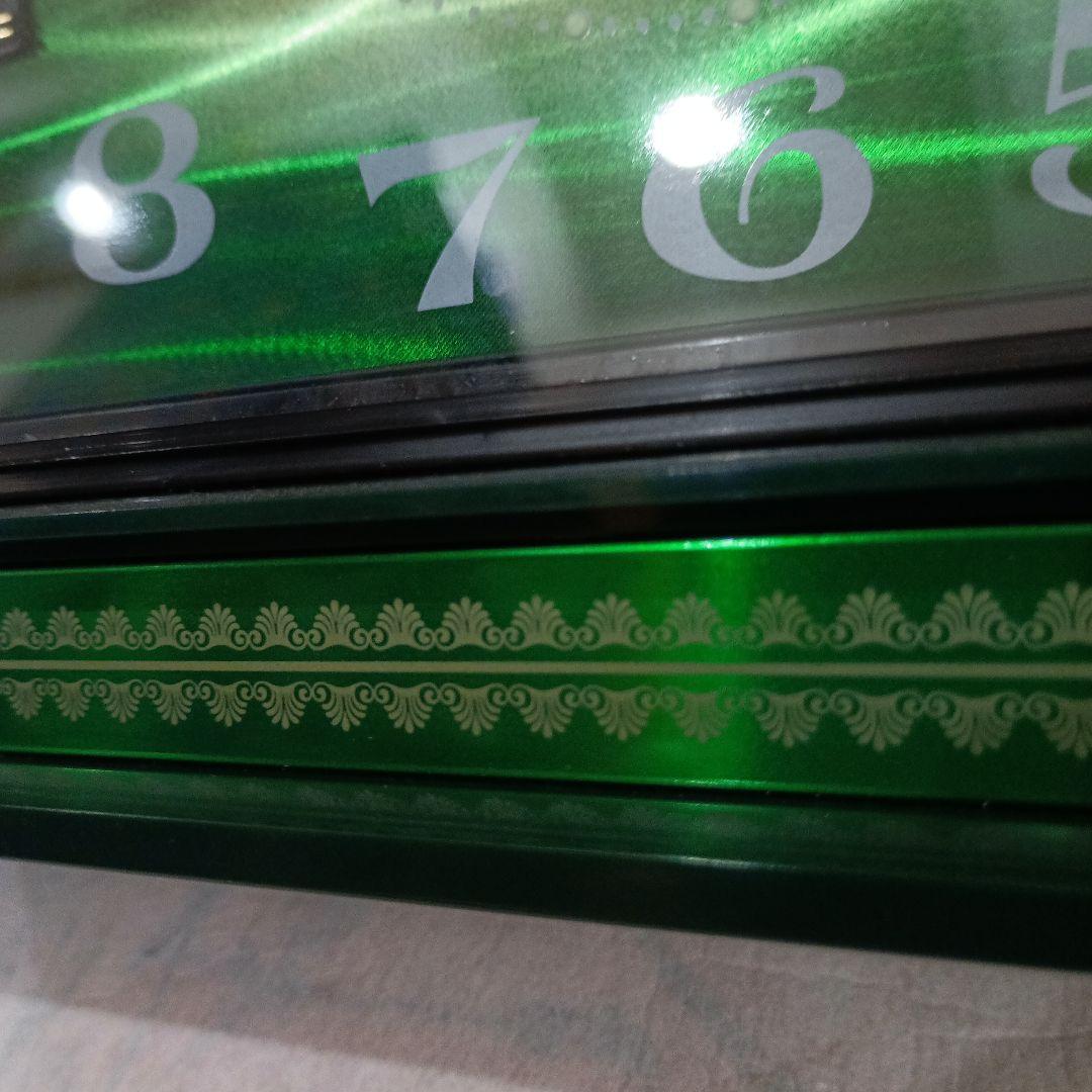 【新品】東京時計 置き時計 昭和レトロ　スペースエイジ　緑　美品　レア