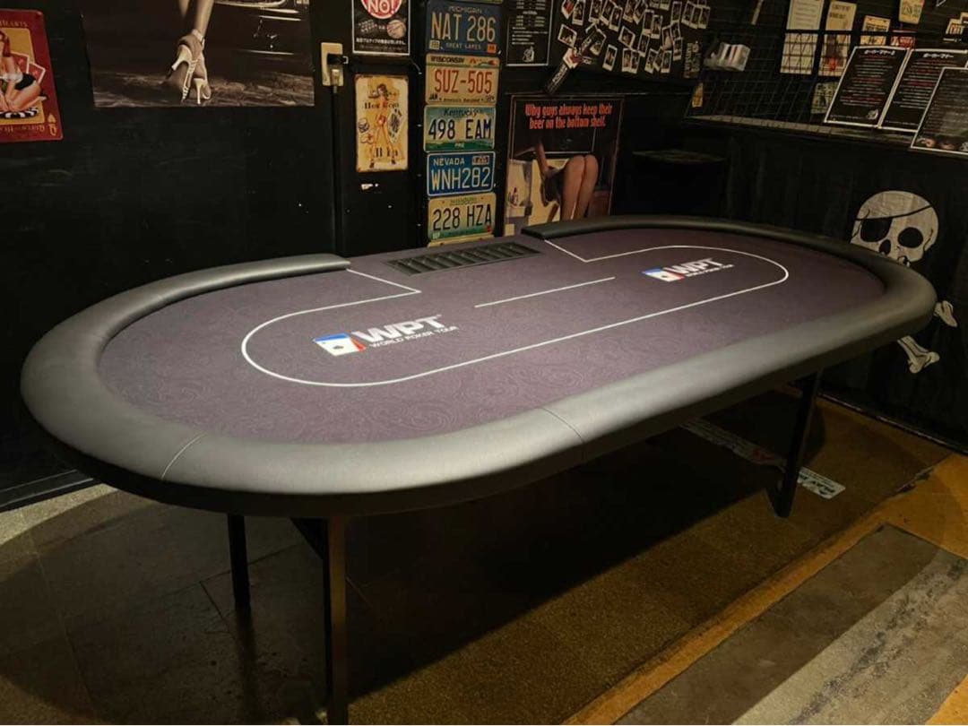 激レアWPT仕様！ポーカーテーブル10人 バカラ ブラックジャック 送料無料！