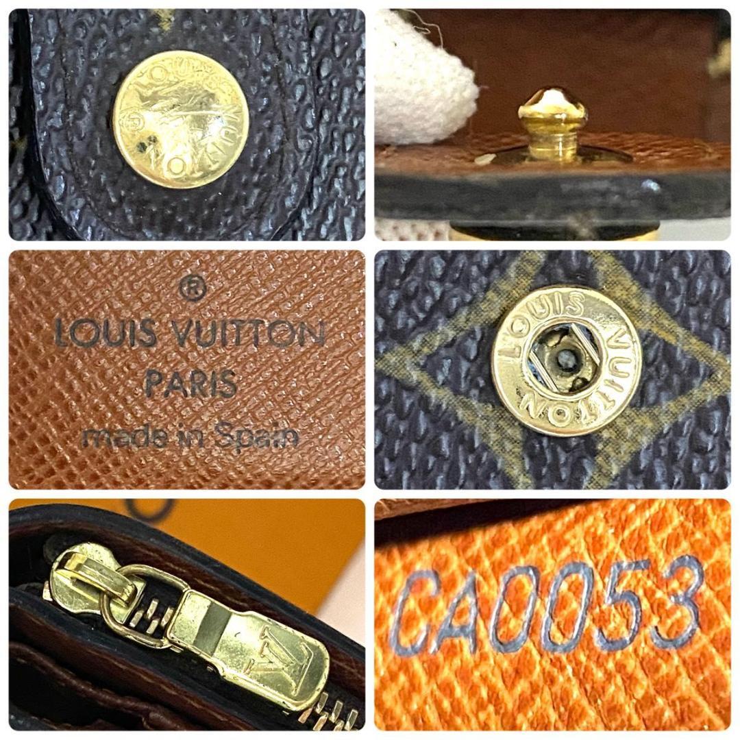 ルイ ヴィトン◎コンパクトジップ 二つ折り財布 ラウンドファスナー モノグラム