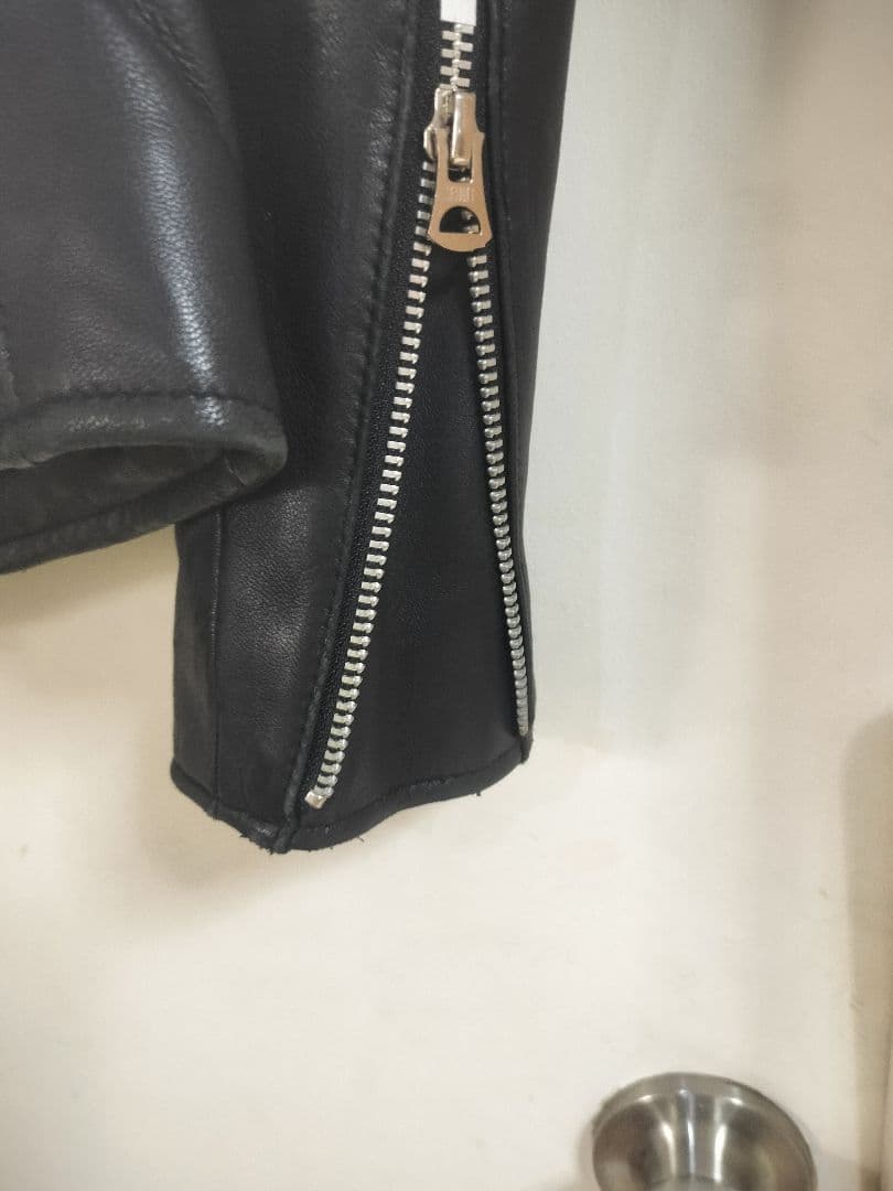 Schott×Nano Universe ブラック レザージャケット 羊革