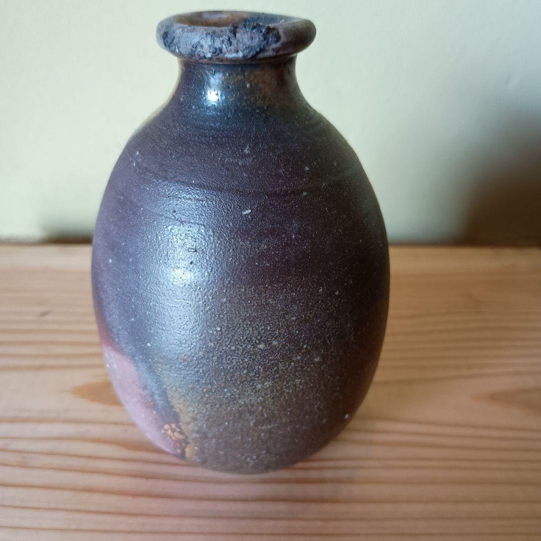 人間国宝 藤原雄 作 備前　徳利　共箱　共布　栞 　晩年作