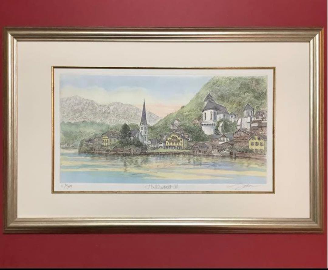 絵画・額縁・版画・織田 義郎・新品未使用・ハルシュタットⅢ・美術品・インテリア