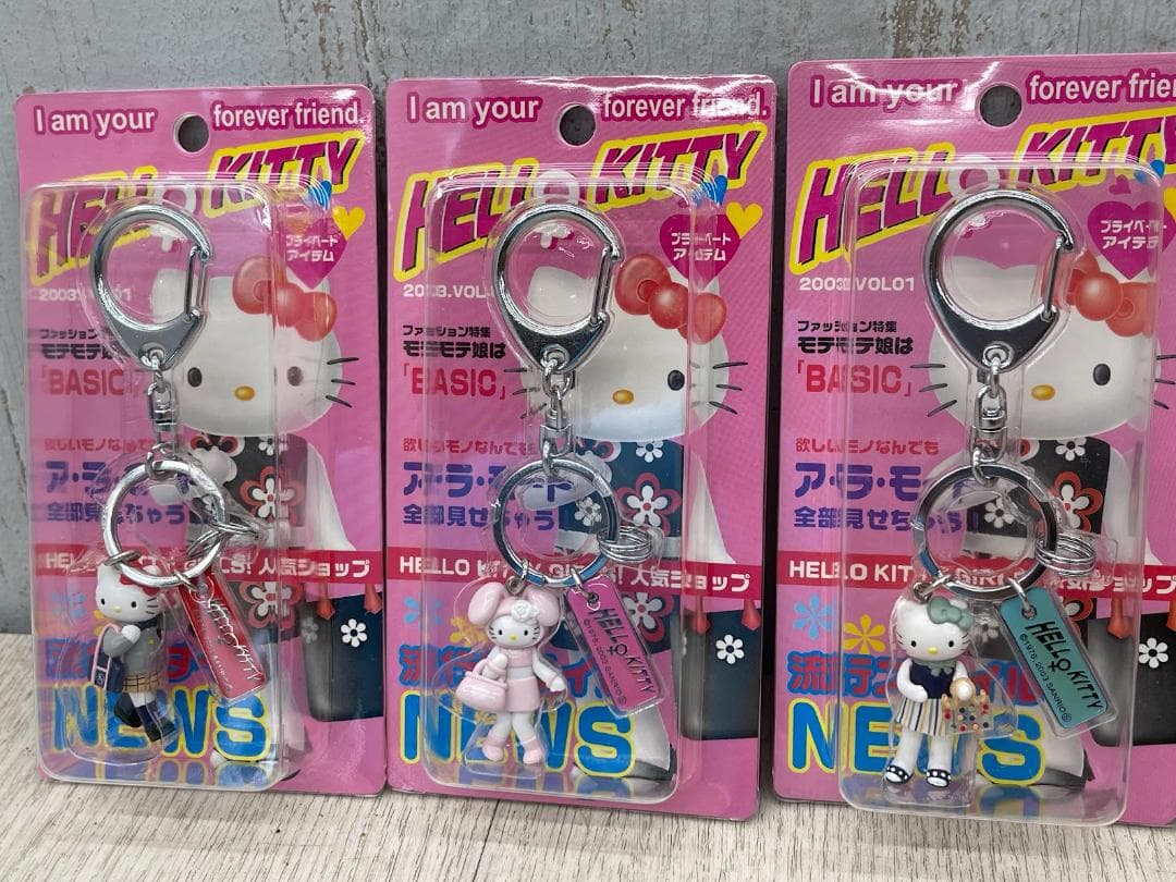 ハローキティ 2003年 ラインストーンストラップ 他 5種 コンプリートセット