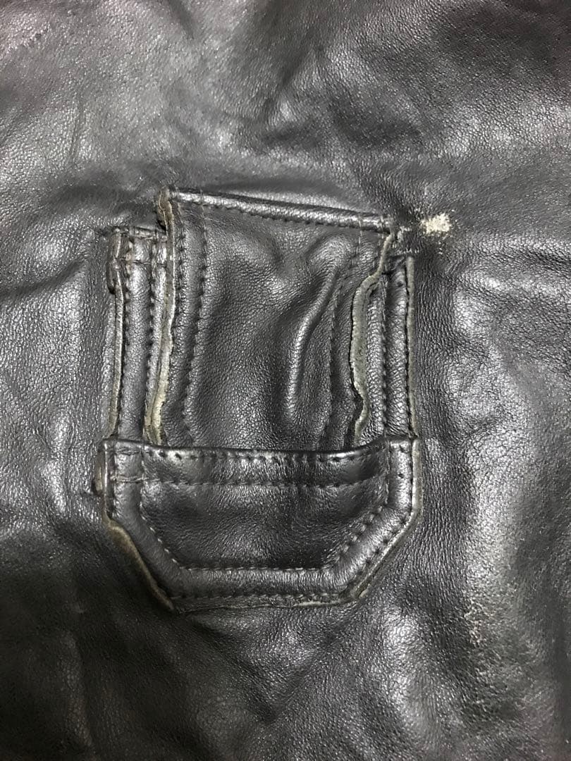 vintage フランス空軍タイプ パイロットジャケット 裏地チェック