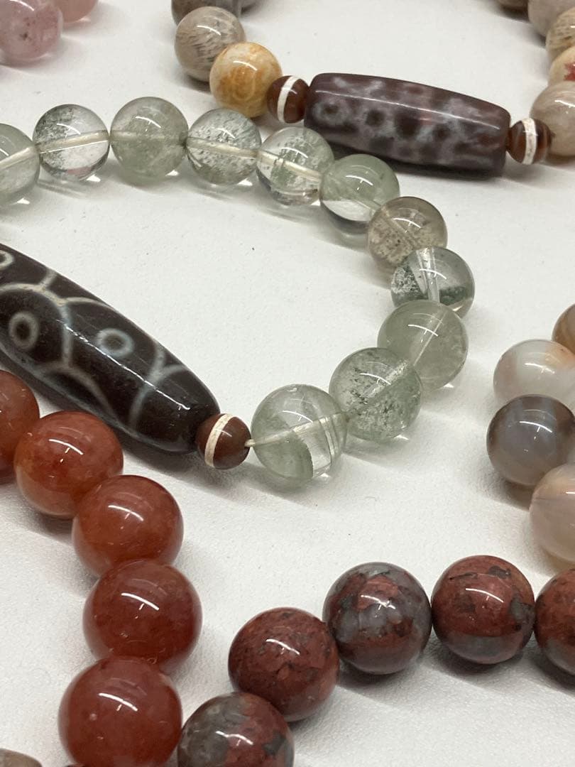 天珠と天然石のブレスレット　大珠 まとめ売り　パワーストーン　希少物
