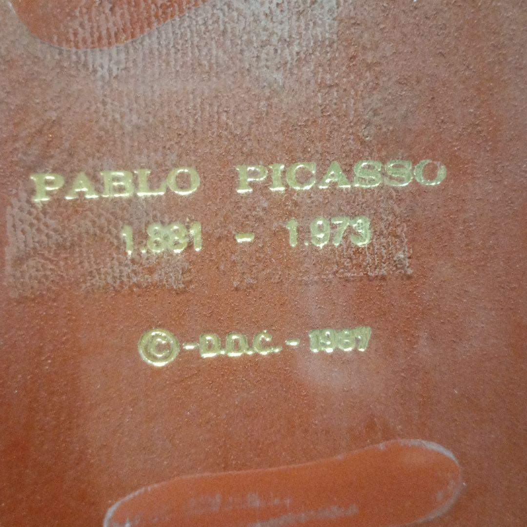 PICASSO 陶製人物画 フレーム付き