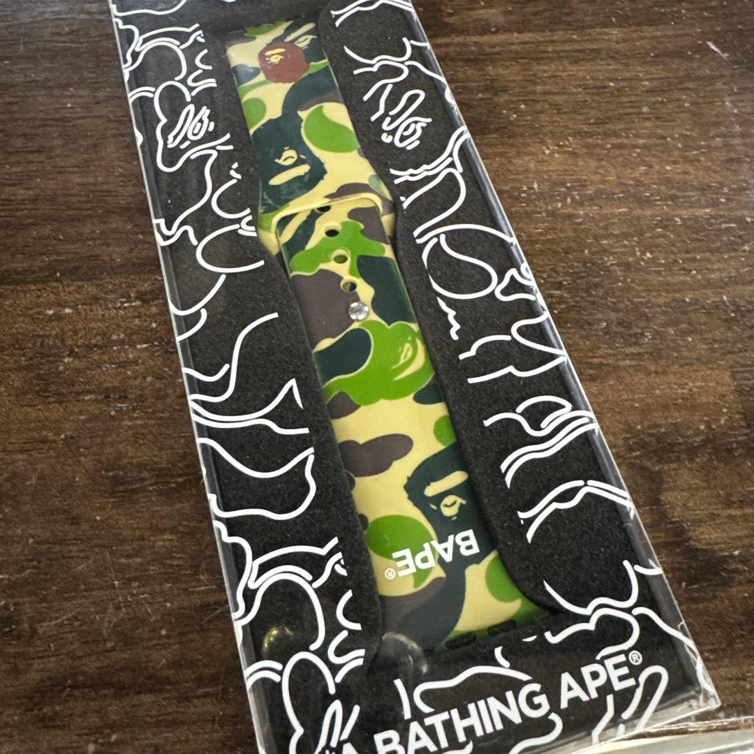 A BATHING APE グリーン ラバーベルト Lサイズ 即完売
