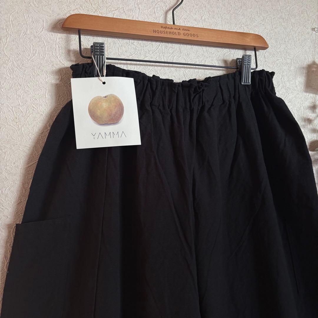 ꕤ極美品ꕤヤンマ産業　会津木綿　キュロット　ロングロング丈 BLACK