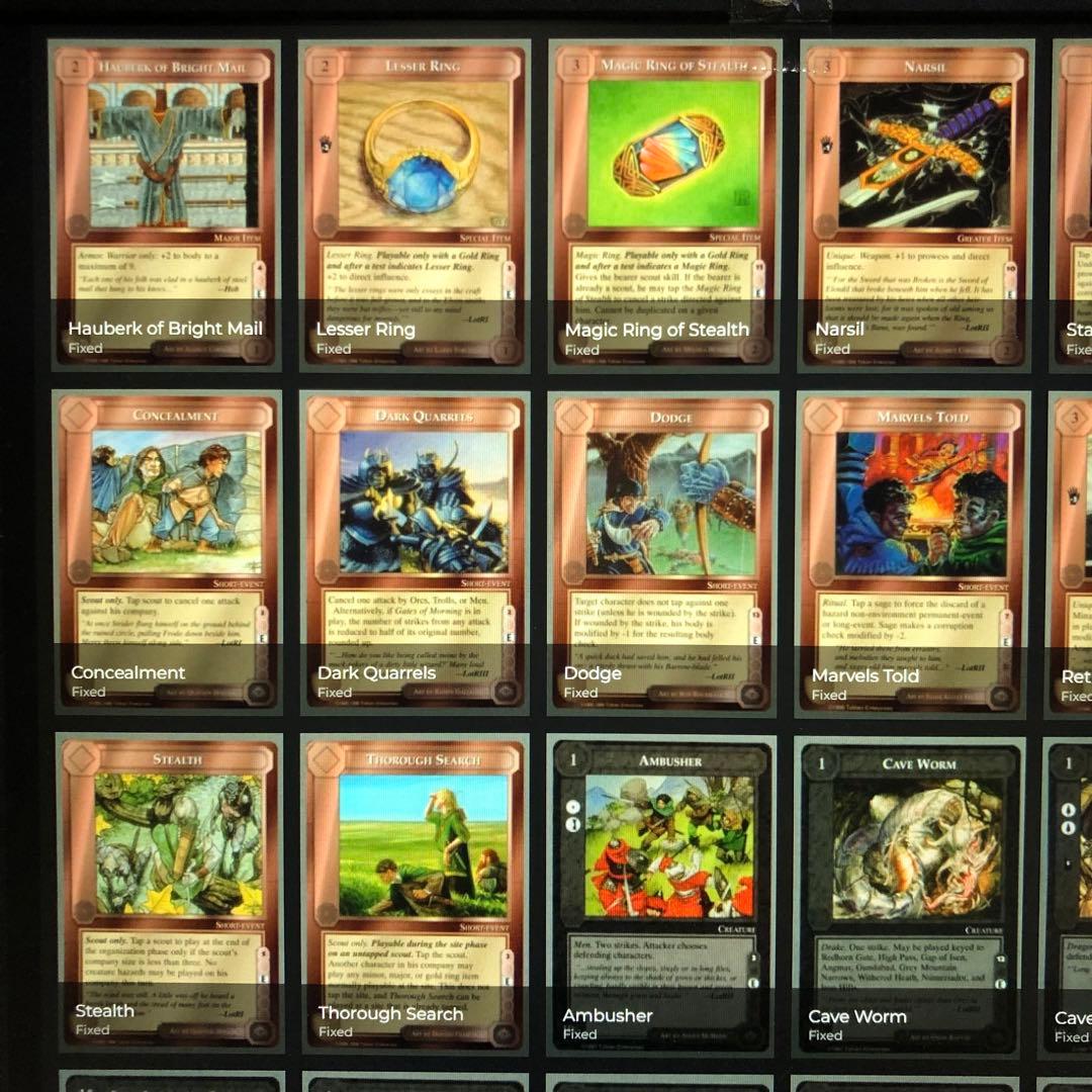 ミドルアース　カード　チャレンジデッキE ccg 指輪物語　希少