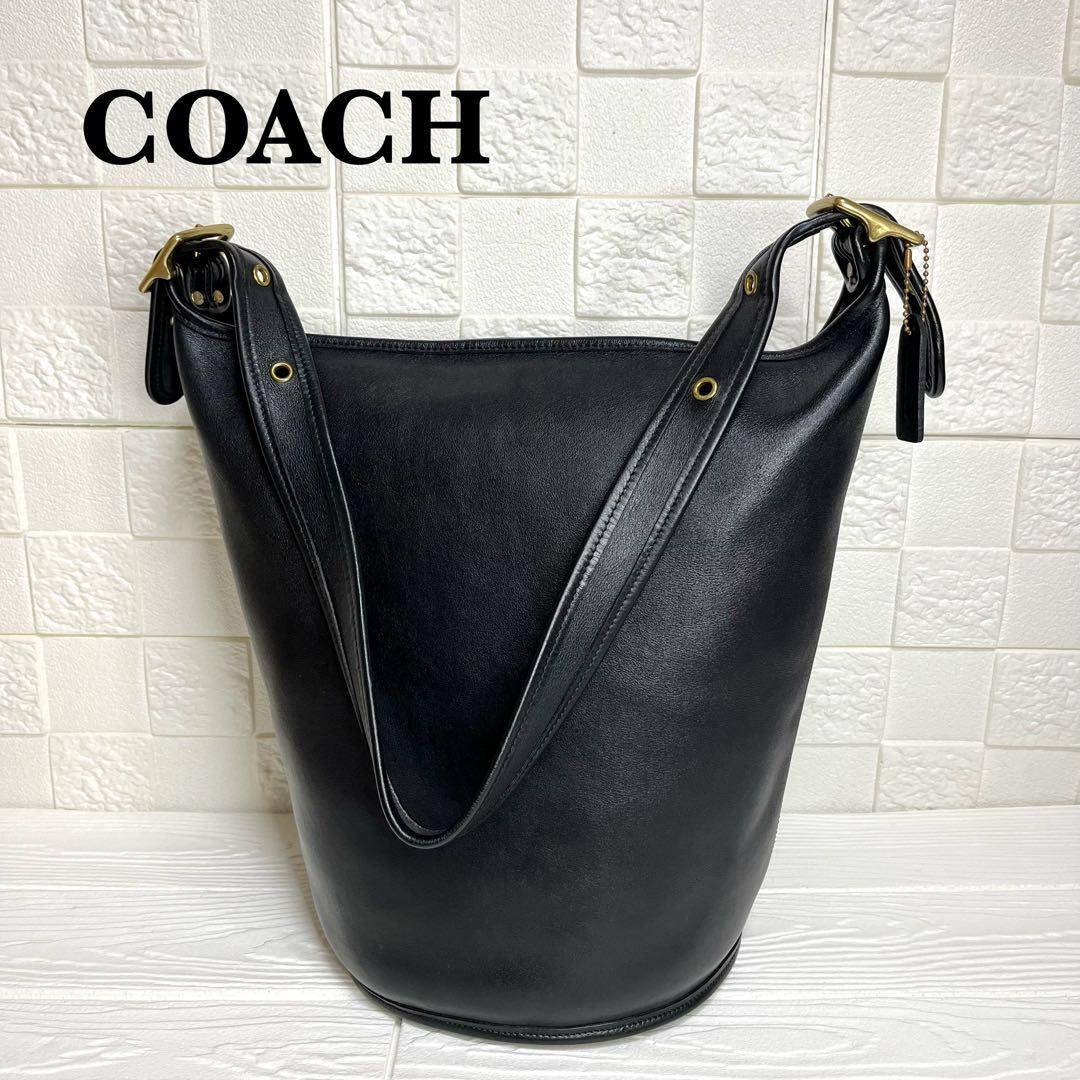 ✨極美品✨☘️オールドコーチ☘️✨ワンショルダー✨グラブタンレザー✨XLサイズ✨黒✨