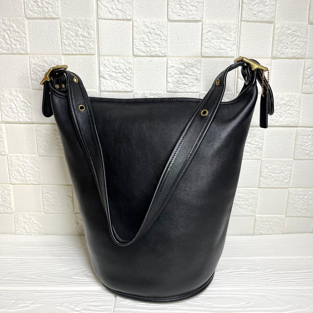 ✨極美品✨☘️オールドコーチ☘️✨ワンショルダー✨グラブタンレザー✨XLサイズ✨黒✨