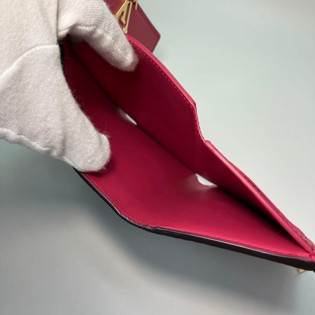 【極美品】ルイヴィトン ポルトフォイユ カプシーヌ コンパクト　マリーヌルージュ