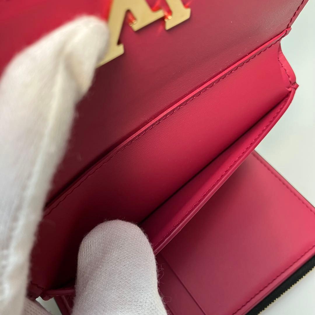 【極美品】ルイヴィトン ポルトフォイユ カプシーヌ コンパクト　マリーヌルージュ